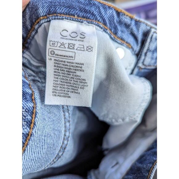 COS straight regular mid rise ankle jeans 28 - Picture 6 of 7